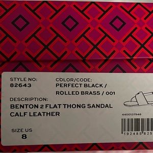 Brand new Tory Burch sandals black with tags
